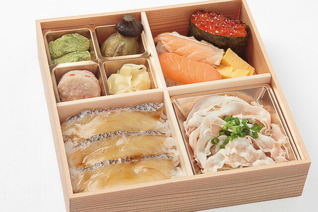 鯛めし・鯛料理 百八や(埼玉店)-活〆鯛の漬け丼とサーモン3種握り