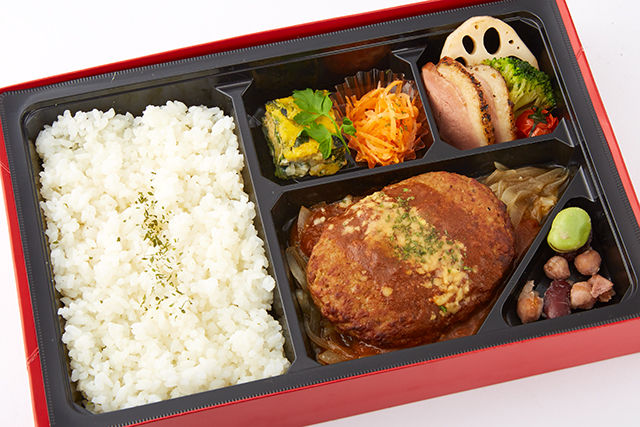 【お茶付き】選べるソースのハンバーグBOX