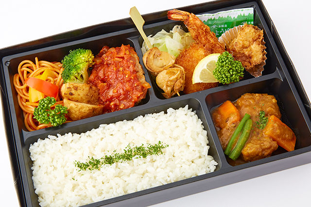 覚瑛洋食弁当~豚バラ肉のとろとろカレーソース煮込み添え~