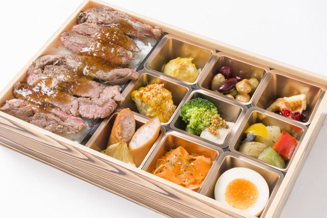 ブラックアンガス牛盛り合わせステーキ弁当