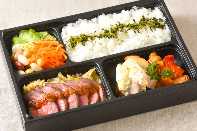 牛ザブトンのステーキ弁当
