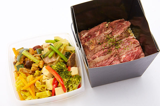 <LUNCH BOX>牛ハラミのステーキと4種のおかず