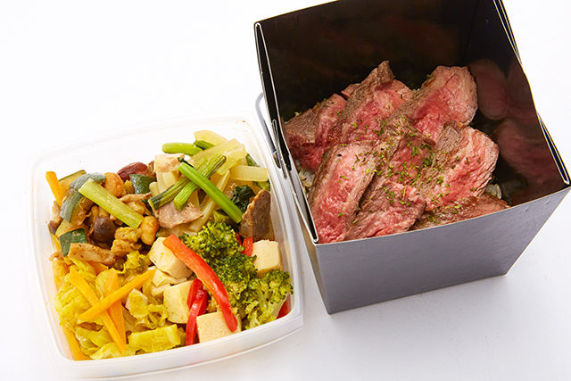 <LUNCH BOX>牧草牛のステーキと4種のおかず