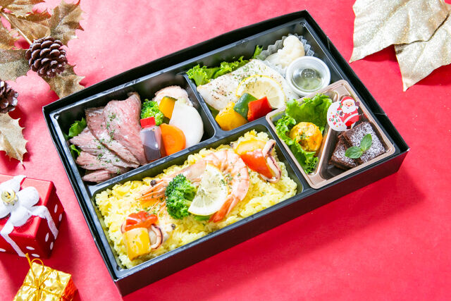 【クリスマス限定】黒毛和牛ローストビーフと鮮魚のポアレBOX 特製ガトーショコラ添え