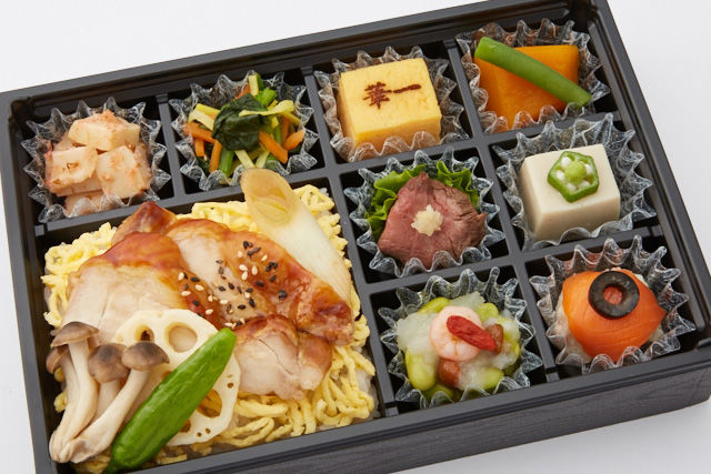 彩り八枡と鶏の照り焼き御膳