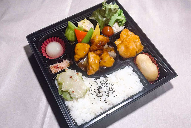 三元豚酢豚&エビチリ弁当