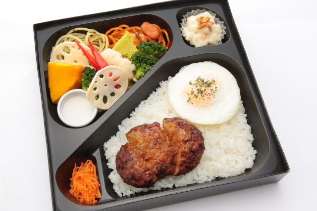 彩り野菜とさっぱりおろしハンバーグBOX