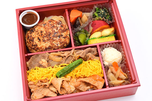 自家製ハンバーグと焼肉重御膳