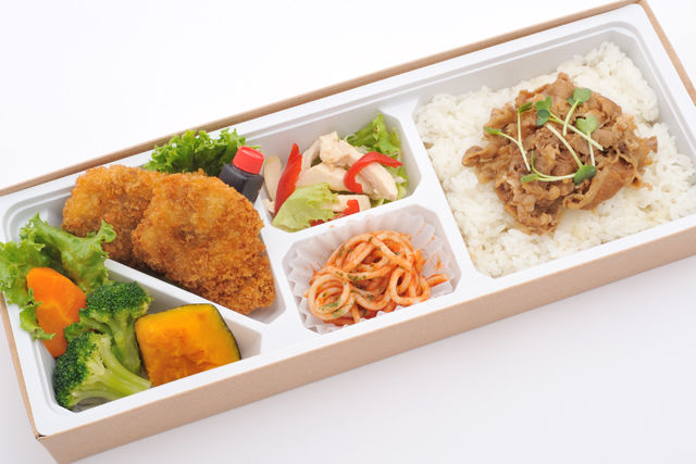 牛しぐれ彩りひれかつ弁当