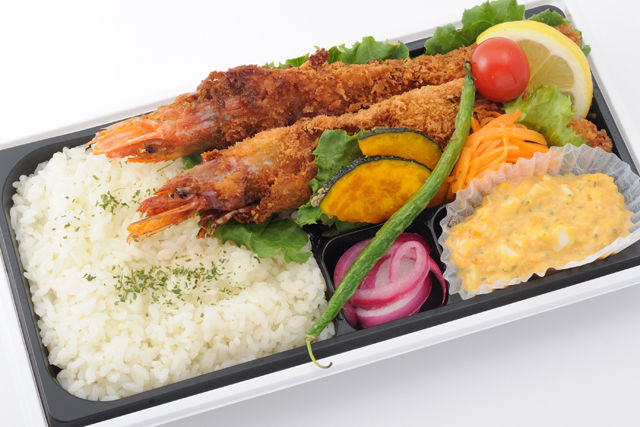ジャンボエビフライの弁当