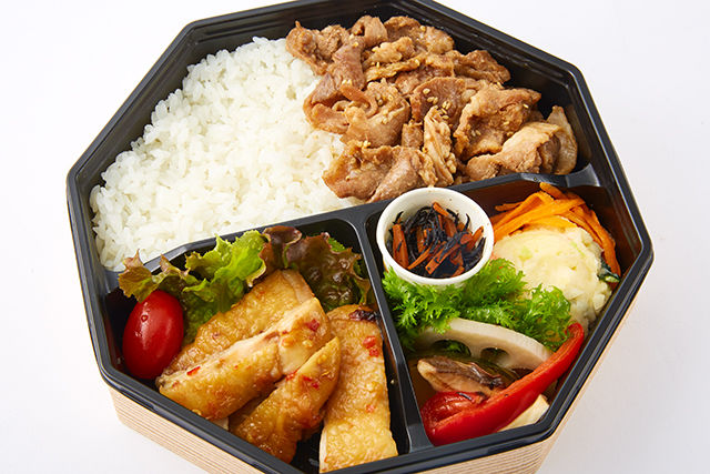 ポークジンジャーとローストチキンBOX