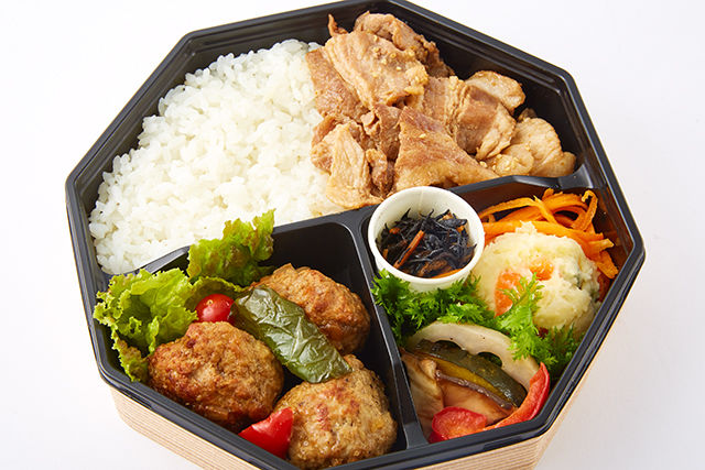 ポークジンジャーと肉団子のWメインBOX