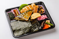 のり弁松原本店-【有明産海苔弁当】照焼チキンと鯖西京焼き~和惣菜と一緒に~