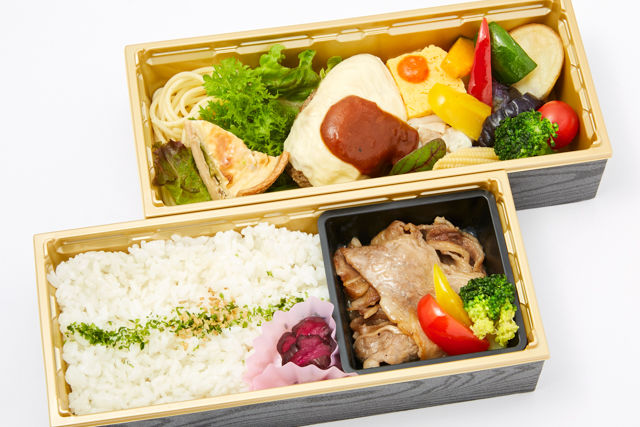 菜園風チーズハンバーグ弁当