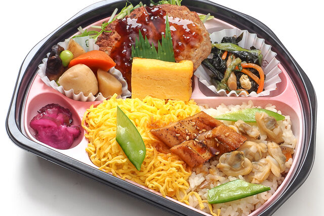 扇【深川飯&和風ハンバーグ幕の内】