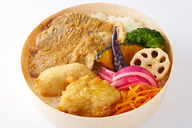 【まるみ豚×阿波すだち鶏】西京焼と旨辛塩麹唐揚げ