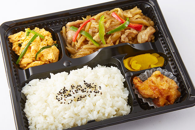 青椒肉絲×ニラ玉 中華弁当