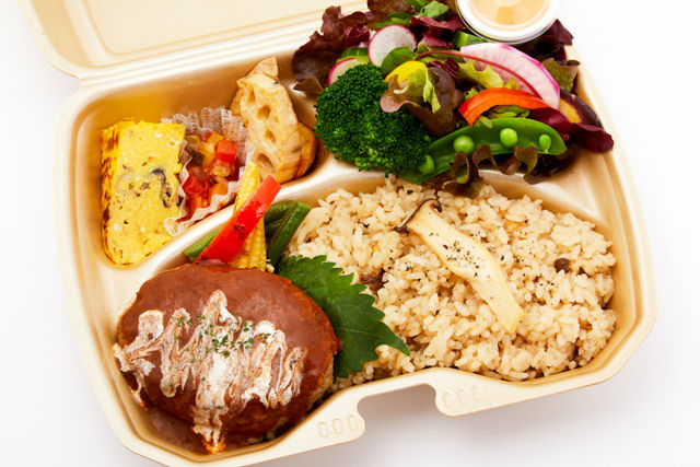 10種の彩り野菜&絶品デミグラスハンバーグ弁当
