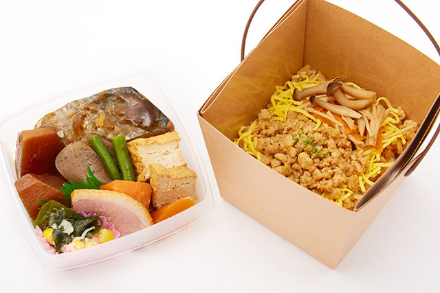 鰆煮付けと鶏そぼろご飯