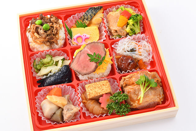 3種の肉ごはんの9枡膳