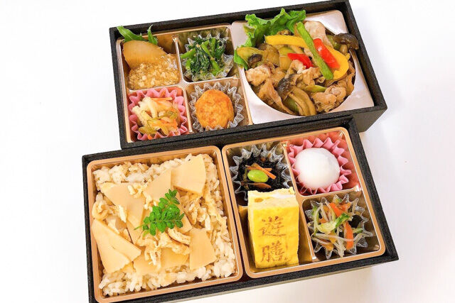 【春限定】彩り生姜焼き御膳(筍ご飯)