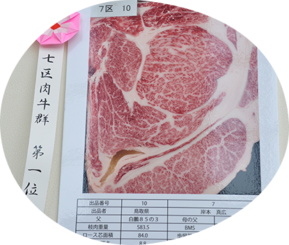 7区肉牛群で日本一の資料