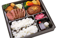 飛騨膳 旬-飛騨牛ステーキ＆自家製煮込みハンバーグ膳【飛騨牛コロッケ添え】
