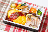 洋食屋 花きゃべつ-奥久慈卵のオムライス＆三元豚のシルキーローストポーク