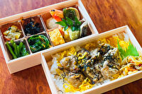 利美-塩ネギ鶏ハラミ2段弁当