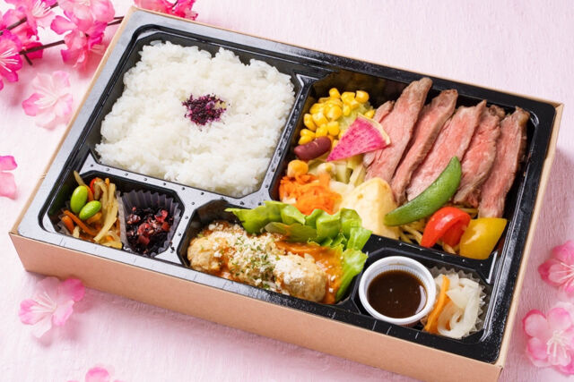 ビフテキのキムラ-【春限定】極選ステーキ&春キャベツと自家製肉団子のトマトクリーム煮御膳《並》