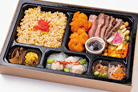 料理屋 KEN-【ECO容器】オマールの旨味たっぷり特製エビチリとステーキの贅沢弁当