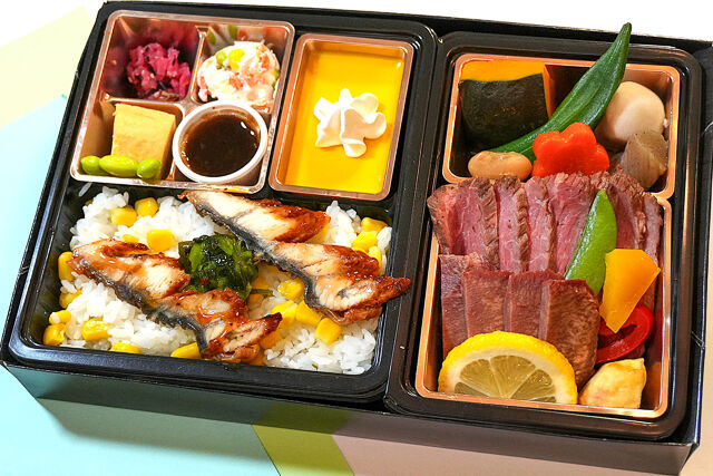 【夏限定】特選ステーキと厚切り牛タンと旬の鰻ととうもろこしご飯御膳～うれしいデザート入り～