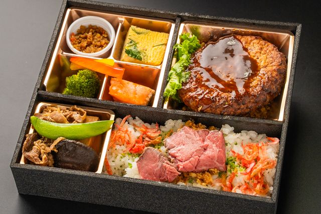 酒肴屋くやすけ-【2月限定】アザミ〜Azami〜肉三昧！ハンバーグと牛すき焼きと特選熟成ステーキ重御膳