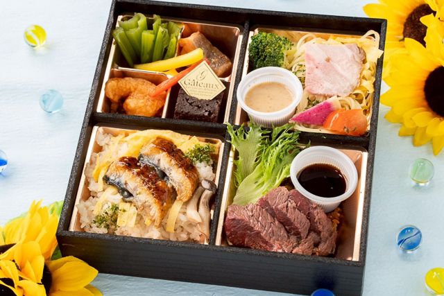 【夏弁当】涼〜Ryou〜冷麺始めました〜厳選牛ステーキと海老チリのうなぎ炊き込み夏御膳