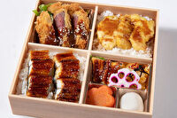 おもてなしの心 三心-牛フィレ味噌カツと鶏天重・鰻重の贅沢御膳