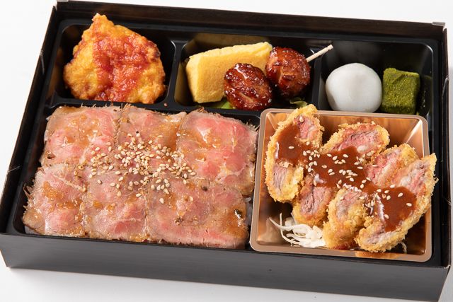 おもてなしの心 三心-特選黒牛の牛カツとローストビーフ重の贅沢御膳