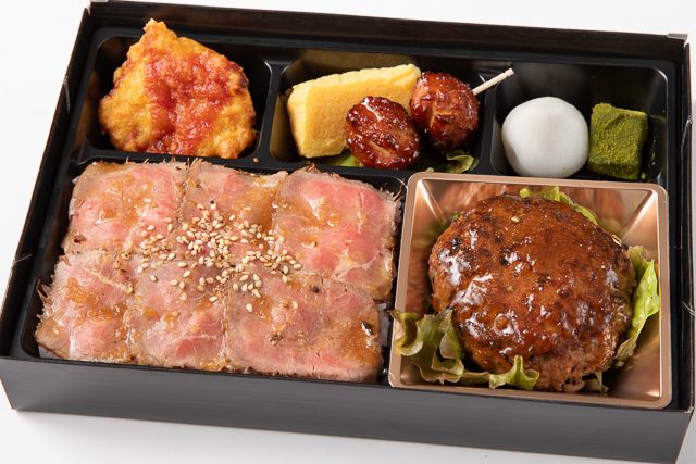 おもてなしの心 三心-自家製ハンバーグとローストビーフ重の贅沢御膳