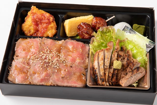 おもてなしの心 三心-特選ポークグリルとローストビーフ重の贅沢御膳