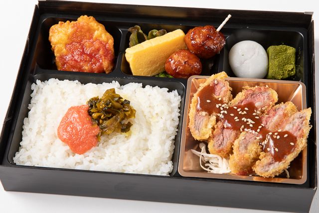 おもてなしの心 三心-特選黒牛の牛カツと明太高菜ご飯の贅沢御膳