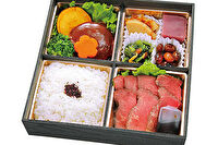 割烹 おおとみ-宮崎牛ランプステーキと自家製和牛ハンバーグ弁当