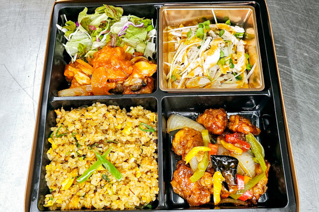 中国料理 敦煌-すぶた＆エビチリ弁当