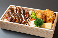 ふく亭 札幌店-厚切りステーキと和牛メンチカツ弁当