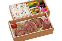 新日本料理 伸幸-牛ランプ肉ステーキ弁当（デザート付き）