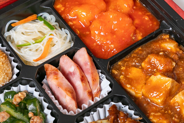 パンダ飯店-厳選ダブルメイン中華御膳（大エビチリ・麻婆豆腐）