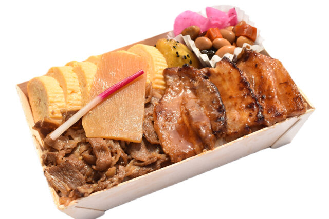 小江戸オハナ-小江戸牛しぐれ 豚みそ弁当