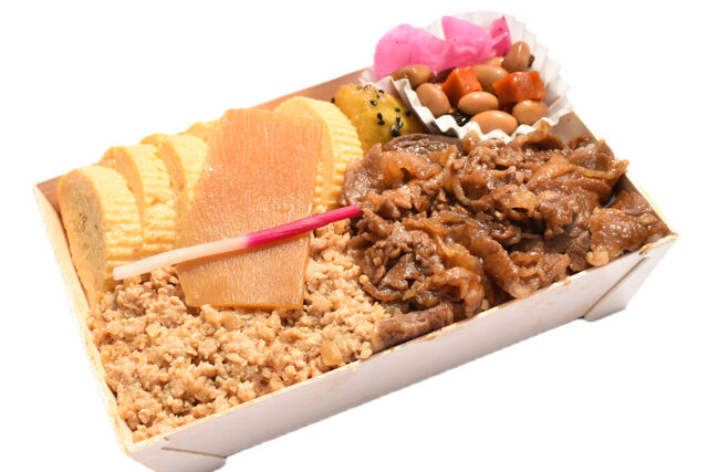 小江戸オハナ-小江戸牛しぐれ 鶏そぼろ弁当