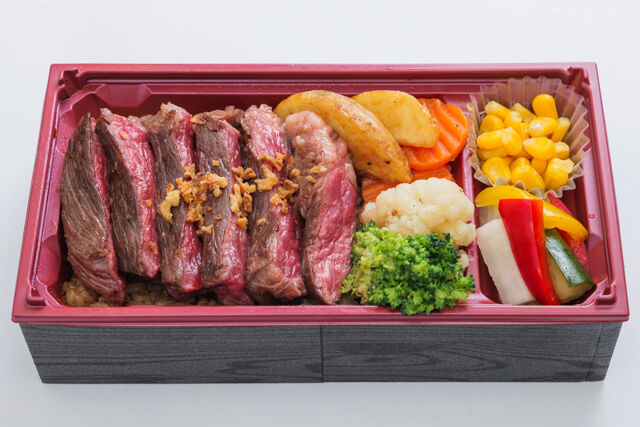牛タンハンバーグ×ステーキふぅふぅ-サーロインステーキ肉重