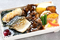 やま半-特選のり弁A5等級黒毛和牛 焼肉＆さば塩焼き