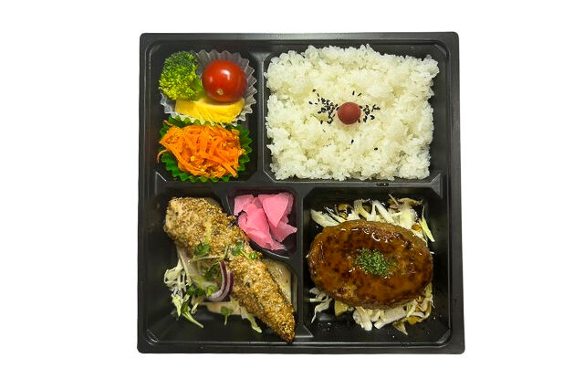 どらごん弁当-ハンバーグとぶりごま焼き弁当