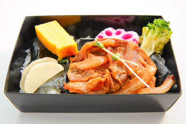 海苔弁あかね-三元豚と淡路産玉葱の甘タレ生姜焼き海苔弁当